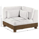  Meridian Turin Cream Fabric Upholstered Modular Corner Chair IMAGE 6