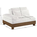  Meridian Turin Cream Fabric Upholstered Modular Left Arm Chair IMAGE 6