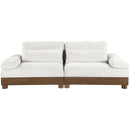  Meridian Turin 95.5" Cream Fabric Upholstered 2 pc Modular Loveseat IMAGE 2