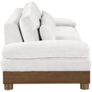  Meridian Turin 95.5" Cream Fabric Upholstered 2 pc Modular Loveseat IMAGE 3