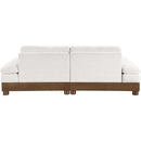  Meridian Turin 95.5" Cream Fabric Upholstered 2 pc Modular Loveseat IMAGE 4