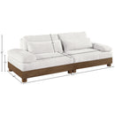  Meridian Turin 95.5" Cream Fabric Upholstered 2 pc Modular Loveseat IMAGE 6