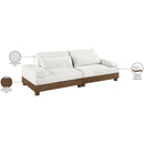  Meridian Turin 95.5" Cream Fabric Upholstered 2 pc Modular Loveseat IMAGE 7