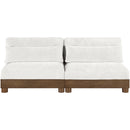  Meridian Turin 80" Cream Fabric Upholstered 2 pc Modular Loveseat IMAGE 2