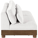  Meridian Turin 80" Cream Fabric Upholstered 2 pc Modular Loveseat IMAGE 4