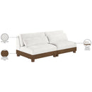  Meridian Turin 80" Cream Fabric Upholstered 2 pc Modular Loveseat IMAGE 7