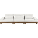  Meridian Turin 135.5" Cream Fabric Upholstered 3 pc Modular Sofa IMAGE 2