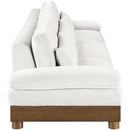  Meridian Turin 135.5" Cream Fabric Upholstered 3 pc Modular Sofa IMAGE 3