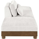  Meridian Turin 120" Cream Fabric Upholstered 3 pc Modular Sofa IMAGE 4