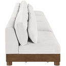  Meridian Turin 160" Cream Fabric Upholstered 4 pc Modular Sofa IMAGE 4