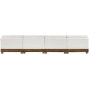  Meridian Turin 160" Cream Fabric Upholstered 4 pc Modular Sofa IMAGE 5