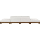  Meridian Turin 160" Cream Fabric Upholstered 4 pc Modular Sofa IMAGE 4