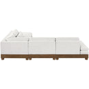  Meridian Turin 120" Cream Fabric Upholstered 5 pc Modular Sectional IMAGE 5