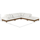  Meridian Turin 120" Cream Fabric Upholstered 5 pc Modular Sectional IMAGE 6