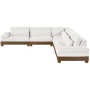  Meridian Turin 127.75" Cream Fabric Upholstered 5 pc Modular Sectional IMAGE 2