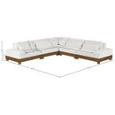  Meridian Turin 127.75" Cream Fabric Upholstered 5 pc Modular Sectional IMAGE 6