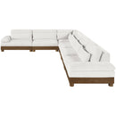  Meridian Turin 167.75" Cream Fabric Upholstered 6 pc Modular Sectional IMAGE 2