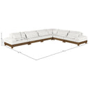  Meridian Turin 167.75" Cream Fabric Upholstered 6 pc Modular Sectional IMAGE 6