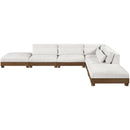  Meridian Turin 160" Cream Fabric Upholstered 6 pc Modular Sectional IMAGE 2