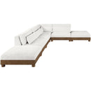  Meridian Turin 160" Cream Fabric Upholstered 6 pc Modular Sectional IMAGE 3