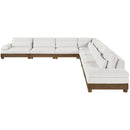  Meridian Turin 167.75" Cream Fabric Upholstered 7 pc Modular Sectional IMAGE 3