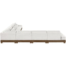  Meridian Turin 167.75" Cream Fabric Upholstered 7 pc Modular Sectional IMAGE 5