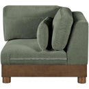  Meridian Turin Green Fabric Upholstered Modular Corner Chair IMAGE 2