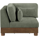 Meridian Turin Green Fabric Upholstered Modular Corner Chair IMAGE 3