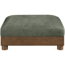  Meridian Turin Green Fabric Upholstered Modular Ottoman IMAGE 3