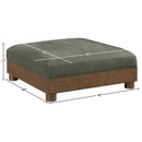  Meridian Turin Green Fabric Upholstered Modular Ottoman IMAGE 4