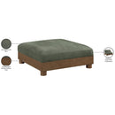  Meridian Turin Green Fabric Upholstered Modular Ottoman IMAGE 5
