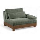  Meridian Turin Green Fabric Upholstered Modular Right Arm Chair IMAGE 1