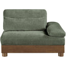  Meridian Turin Green Fabric Upholstered Modular Right Arm Chair IMAGE 3