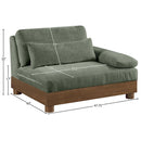  Meridian Turin Green Fabric Upholstered Modular Right Arm Chair IMAGE 6