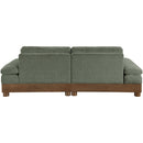  Meridian Turin 95.5" Green Fabric Upholstered 2 pc Modular Loveseat IMAGE 5