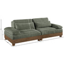  Meridian Turin 95.5" Green Fabric Upholstered 2 pc Modular Loveseat IMAGE 6