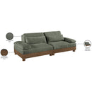  Meridian Turin 95.5" Green Fabric Upholstered 2 pc Modular Loveseat IMAGE 7
