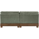  Meridian Turin 80" Green Fabric Upholstered 2 pc Modular Loveseat IMAGE 4