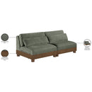  Meridian Turin 80" Green Fabric Upholstered 2 pc Modular Loveseat IMAGE 7