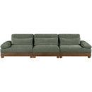  Meridian Turin 135.5" Green Fabric Upholstered 3 pc Modular Sofa IMAGE 3