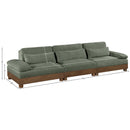  Meridian Turin 135.5" Green Fabric Upholstered 3 pc Modular Sofa IMAGE 6