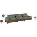  Meridian Turin 135.5" Green Fabric Upholstered 3 pc Modular Sofa IMAGE 7