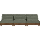  Meridian Turin 120" Green Fabric Upholstered 3 pc Modular Sofa IMAGE 2