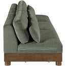  Meridian Turin 120" Green Fabric Upholstered 3 pc Modular Sofa IMAGE 3