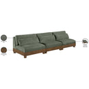  Meridian Turin 120" Green Fabric Upholstered 3 pc Modular Sofa IMAGE 7