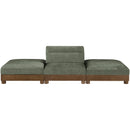  Meridian Turin 120" Green Fabric Upholstered 3 pc Modular Sofa IMAGE 2