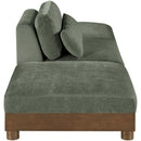  Meridian Turin 120" Green Fabric Upholstered 3 pc Modular Sofa IMAGE 4