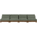  Meridian Turin 160" Green Fabric Upholstered 4 pc Modular Sofa IMAGE 3