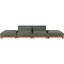  Meridian Turin 160" Green Fabric Upholstered 4 pc Modular Sofa IMAGE 3