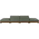  Meridian Turin 160" Green Fabric Upholstered 4 pc Modular Sofa IMAGE 5